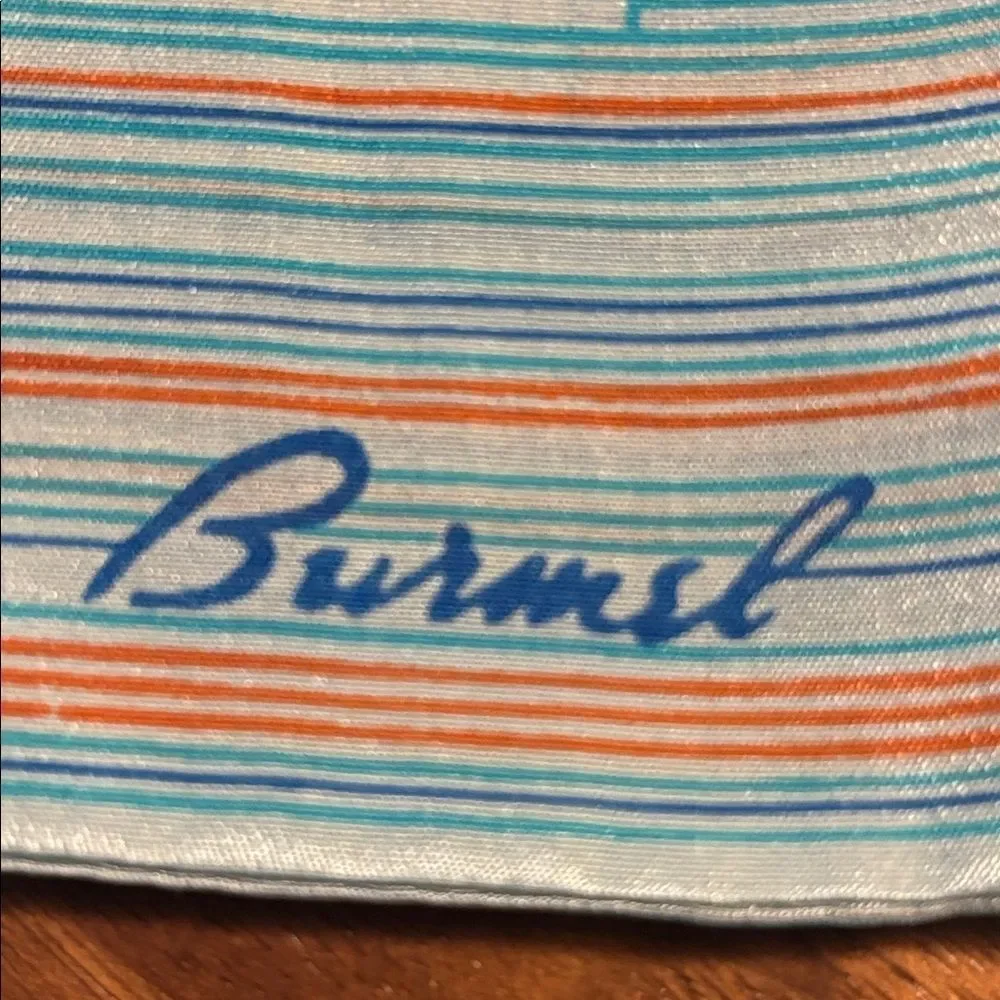 Vintage Burmel Striped Silk Scarf